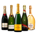 PACK OF 5 CHAMPAGNES – Moët & Chandon Impérial Brut, Bollinger Special Cuvée, Veuve Clicquot Yellow Label Brut, G.H. Mumm Cordon Rouge Brut, Ruinart Blanc de Blancs