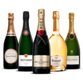 PACK OF 5 CHAMPAGNES – Laurent-Perrier La Cuvée Brut, Taittinger Brut Réserve, Moët & Chandon Impérial Brut, Ruinart Blanc de Blancs, Bollinger Special Cuvée
