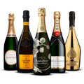 PACK OF 5 CHAMPAGNES – Laurent-Perrier La Cuvée, Veuve Clicquot La Grande Dame, Perrier-Jouët Belle Époque, Moët & Chandon Impérial Brut, Armand de Brignac Brut Gold