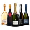 PACK OF 5 CHAMPAGNES – Ruinart Blanc de Blancs, Gosset Grande Réserve Brut, Bollinger Special Cuvée, Billecart-Salmon Brut Réserve, Charles Heidsieck Brut Réserve